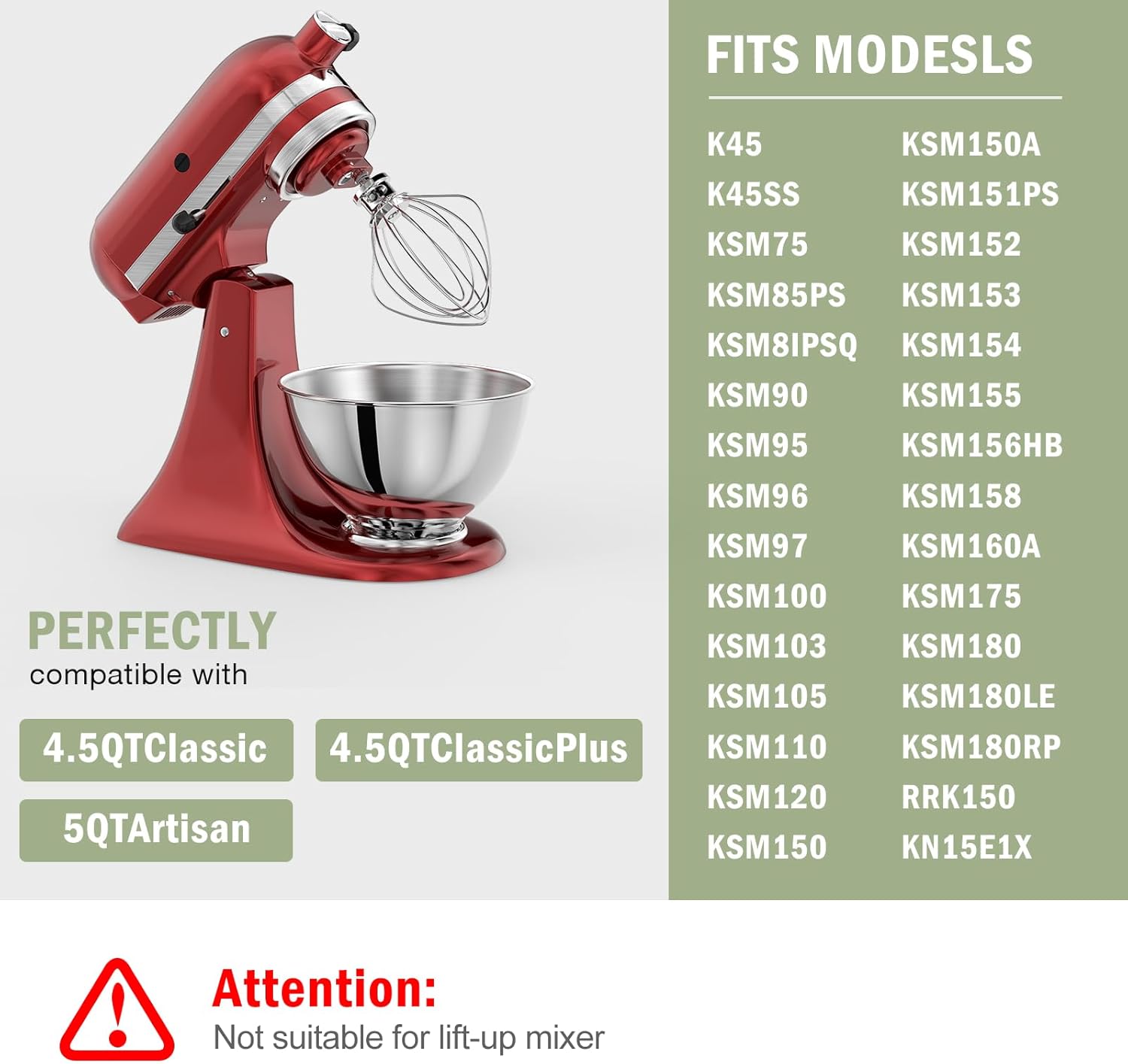 3-Quart Stainless Steel Bowl f - огляд і ціна Kitchenaid Mixer Artisan 5Qt
