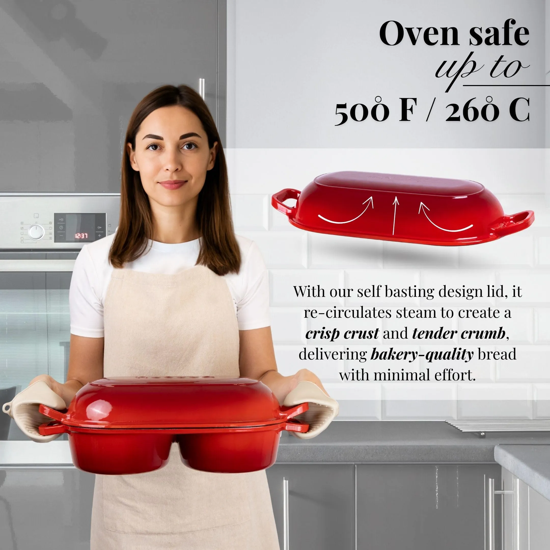 Enameled Cast Iron Bread Oven  - огляд і ціна Dutch Oven Enamel
