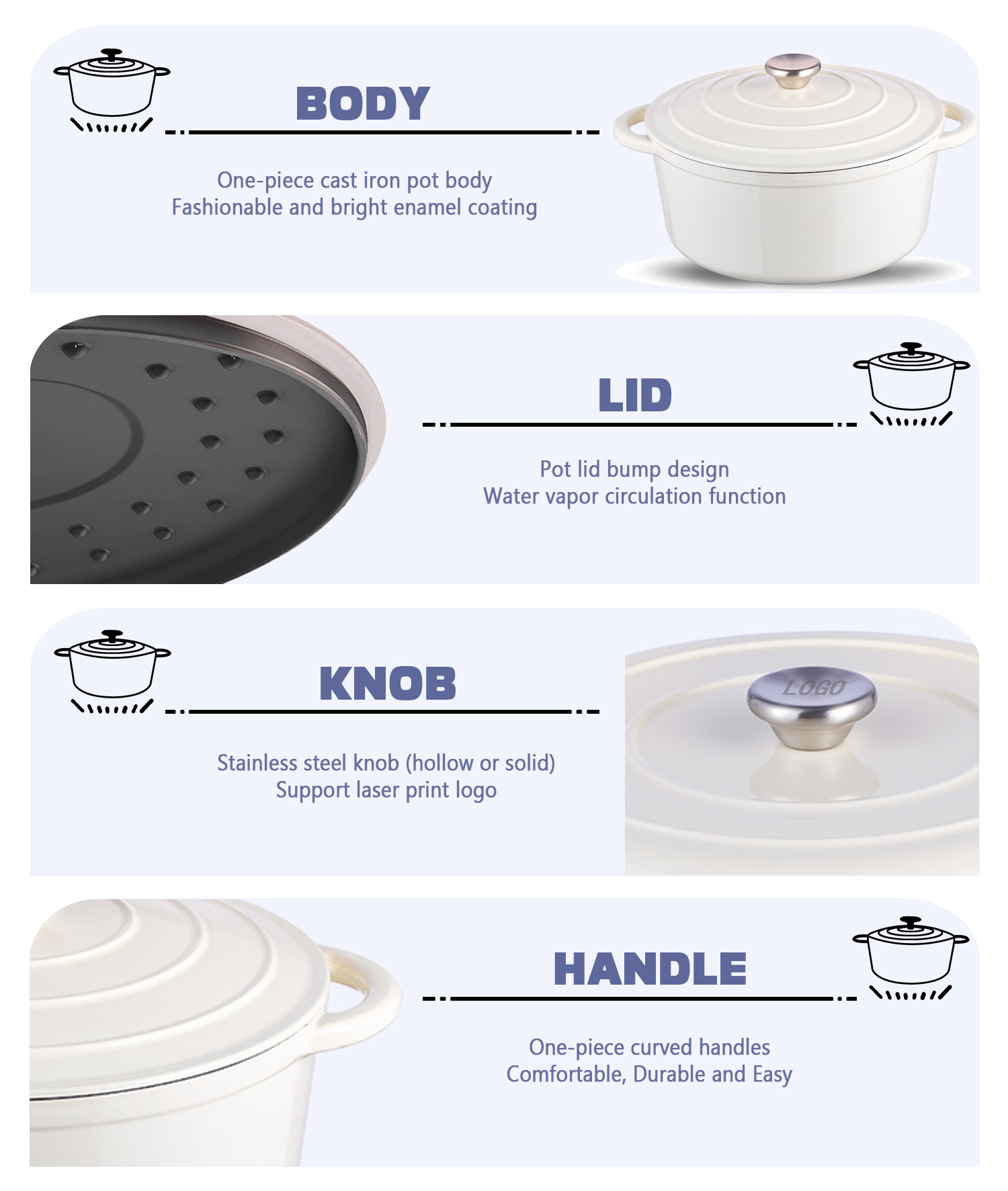 Enameled Cast Iron Cookware Se - огляд і ціна Dutch Oven Enamel