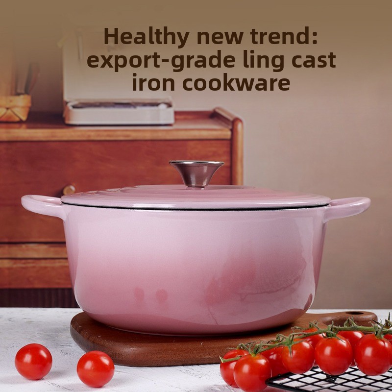 22/24/26/28cm Gradation Pink C - огляд і ціна Dutch Oven Enamel